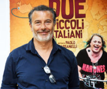 Rome Italy 12 June 2018 - Cinema dei Piccoli Villa Borghese Photocall presentation movie DUE PICCOLI ITALIANI Paolo Sassanelli in the role of Salvatore and film director Credit: Giuseppe Andidero/Alamy Live News